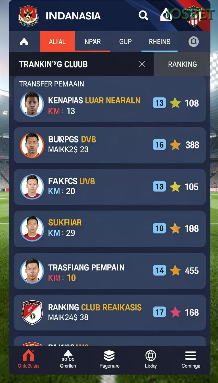 Cuplikan layar menu unduhan iosbet untuk perangkat Android
